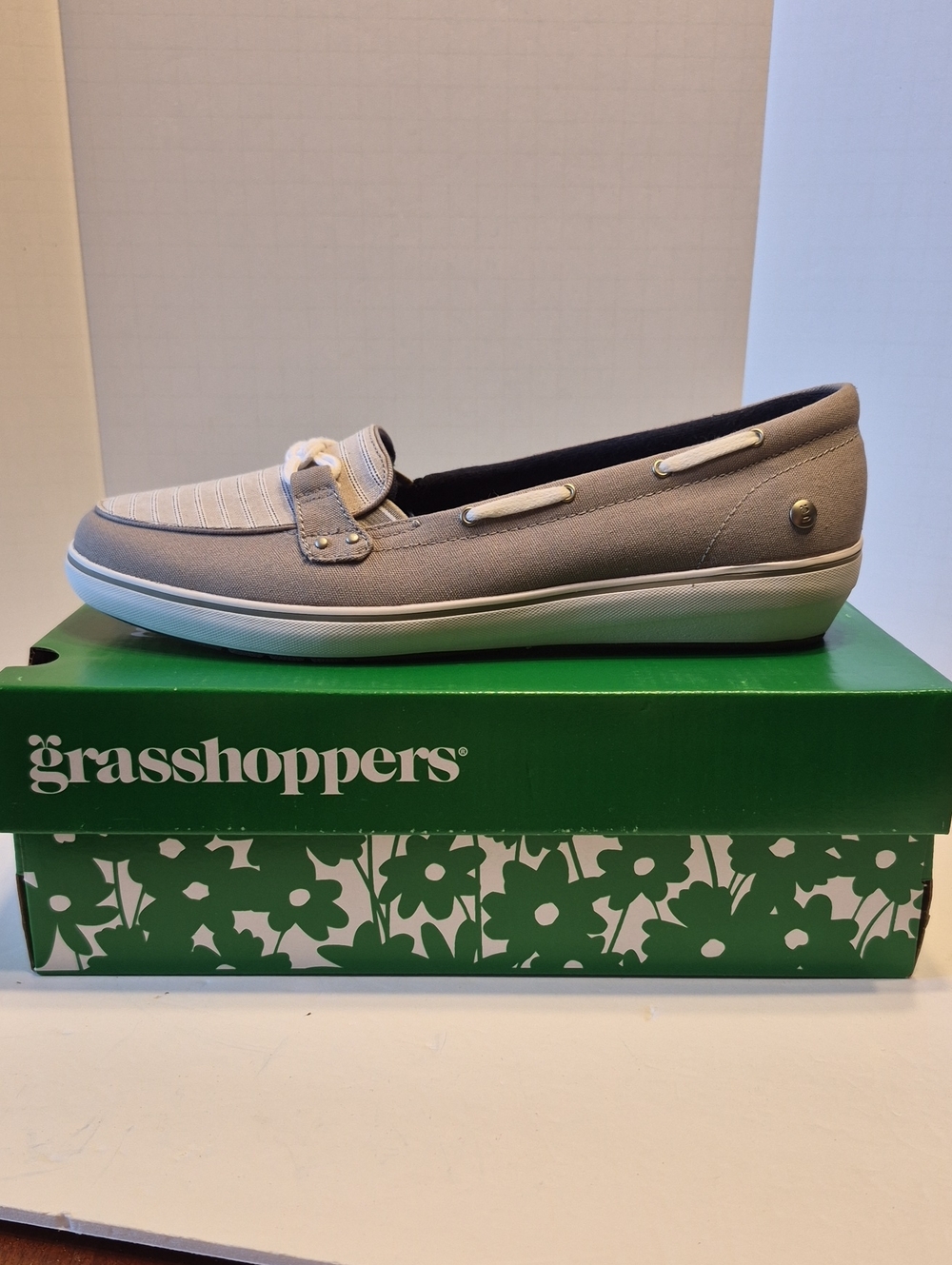 Grasshoppers Canvas Grey Slip-On Loafer